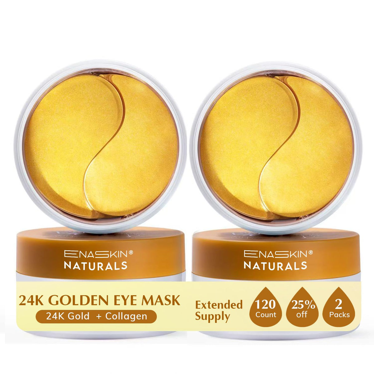 24K Gold Under Eye Mask 2 Pack